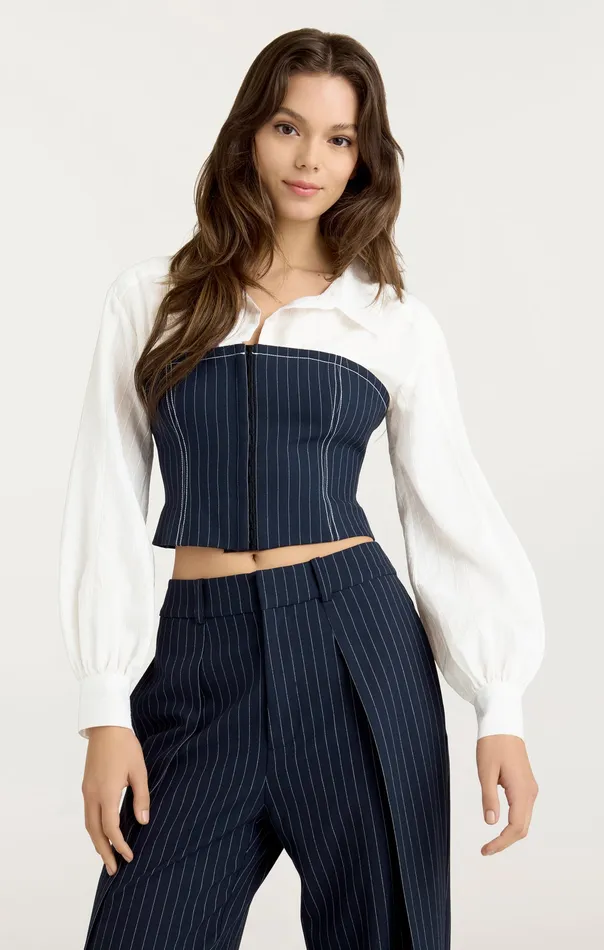 Tops Levina Top NavyIvory 8211 Cinq Sept Women