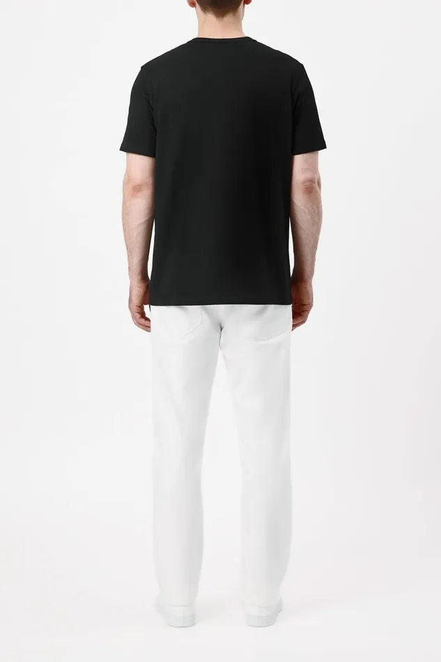 Tops Men Gabriela Hearst Bandeira TShirt In Black Upcycled Cotton