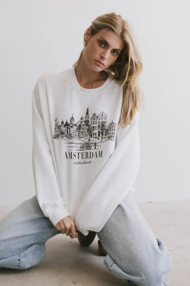 Tops Women Bohme Amsterdam Cityscape Crewneck