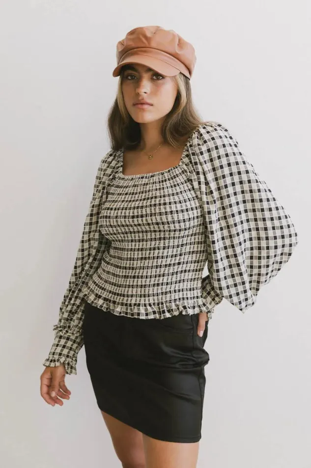 Tops Women Bohme Brinklee Smocked Blouse In Black Black