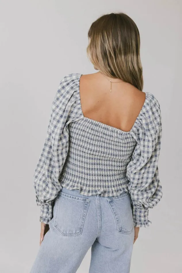 Tops Women Bohme Brinklee Smocked Blouse In Blue Blue