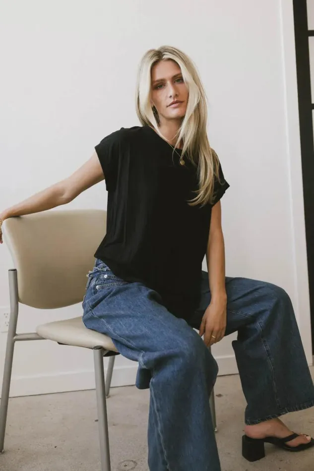 Tops Women Bohme Callie Basic Tee In Black Black