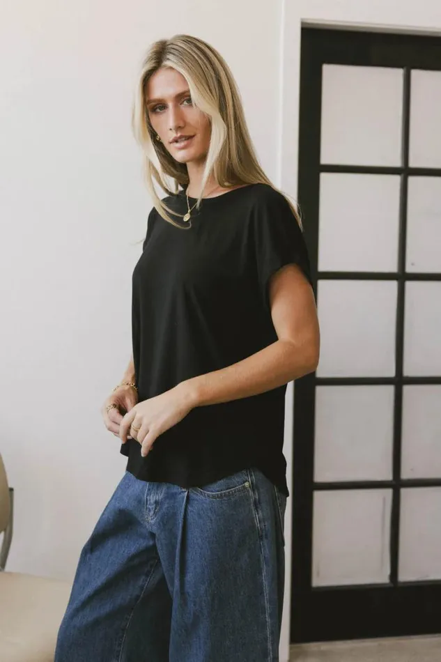 Tops Women Bohme Callie Basic Tee In Black Black