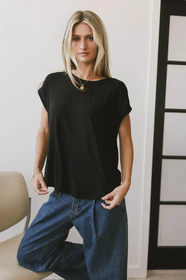 Tops Women Bohme Callie Basic Tee In Black Black