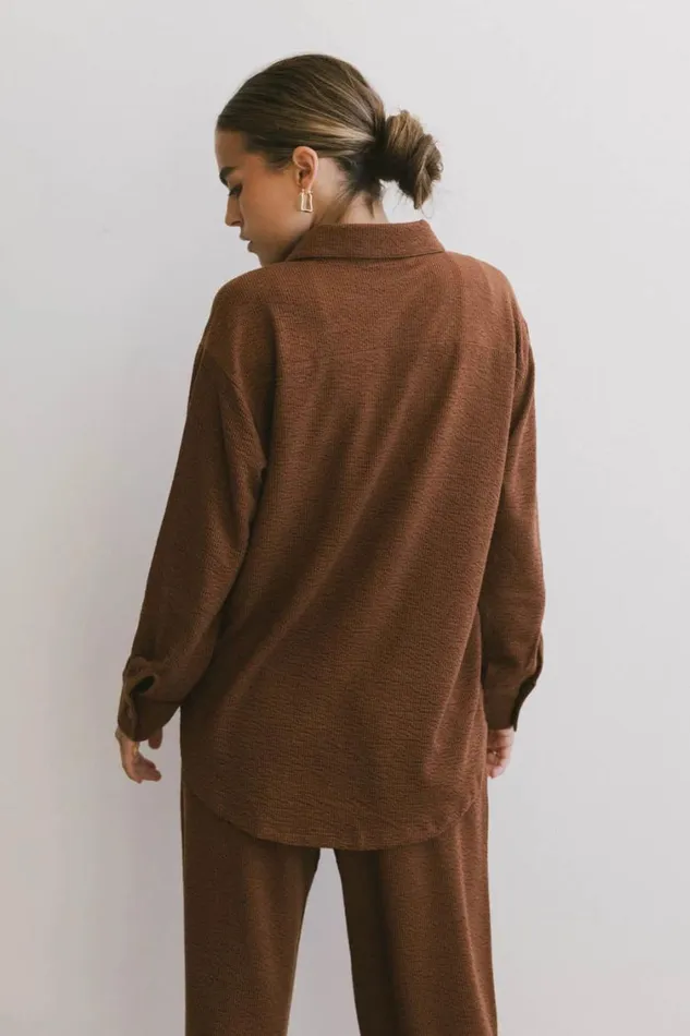 Tops Women Bohme Etta Button Up In Terracotta Terracotta
