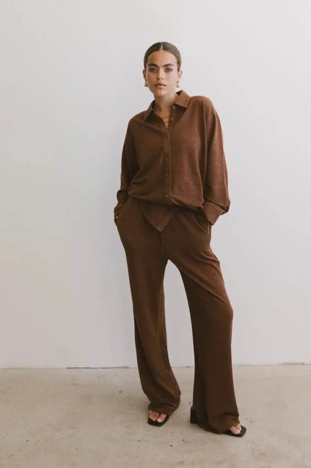 Tops Women Bohme Etta Button Up In Terracotta Terracotta