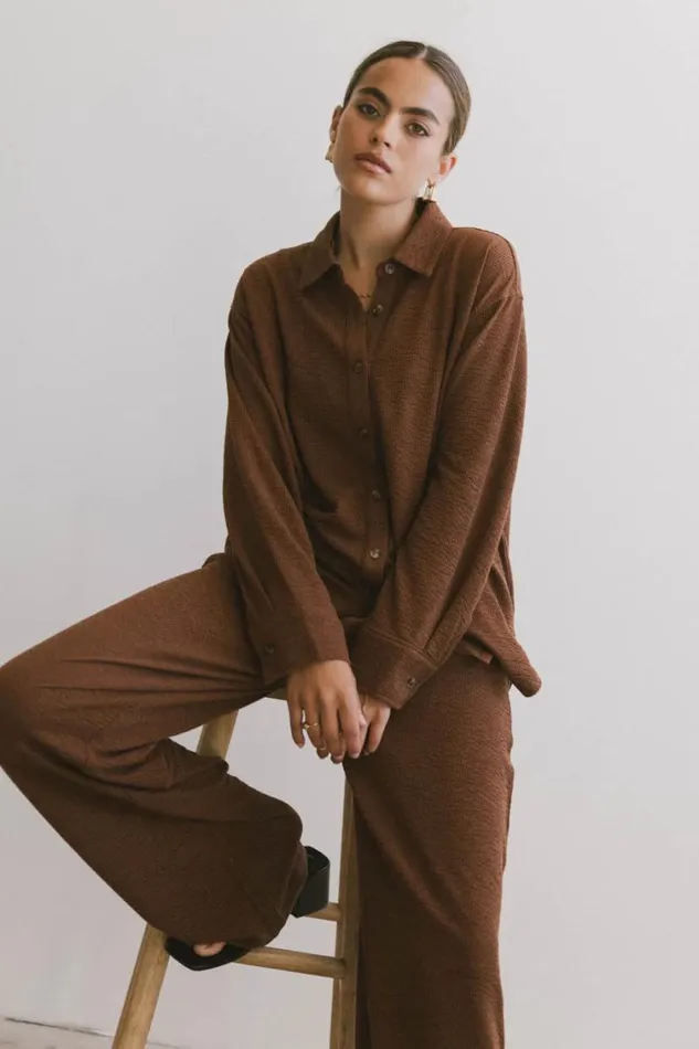 Tops Women Bohme Etta Button Up In Terracotta Terracotta