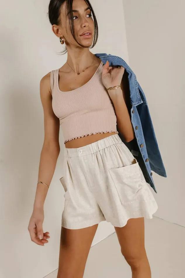 Tops Women Bohme Everleigh Cropped Tank In Rose Rose