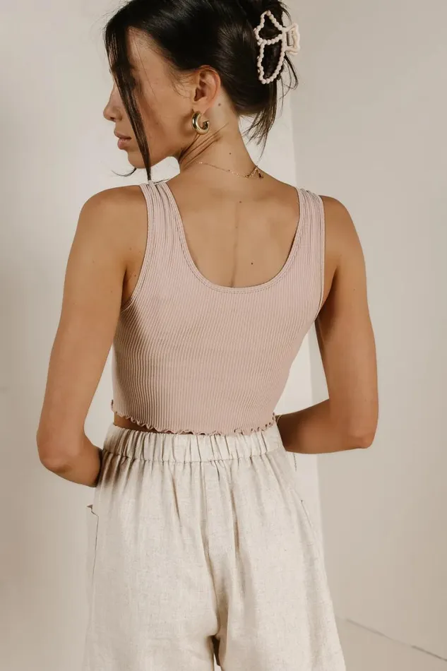 Tops Women Bohme Everleigh Cropped Tank In Rose Rose