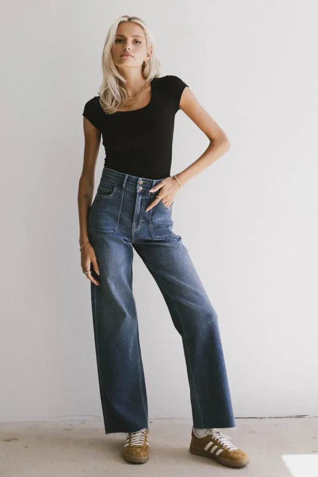 Tops Women Bohme Freya Ribbed Top In Black Black