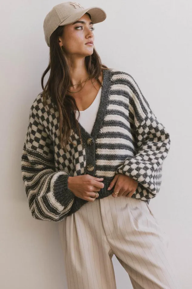 Tops Women Bohme Janey Cardigan In Charcoal Charcoal