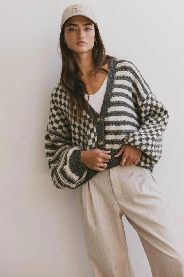 Tops Women Bohme Janey Cardigan In Charcoal Charcoal