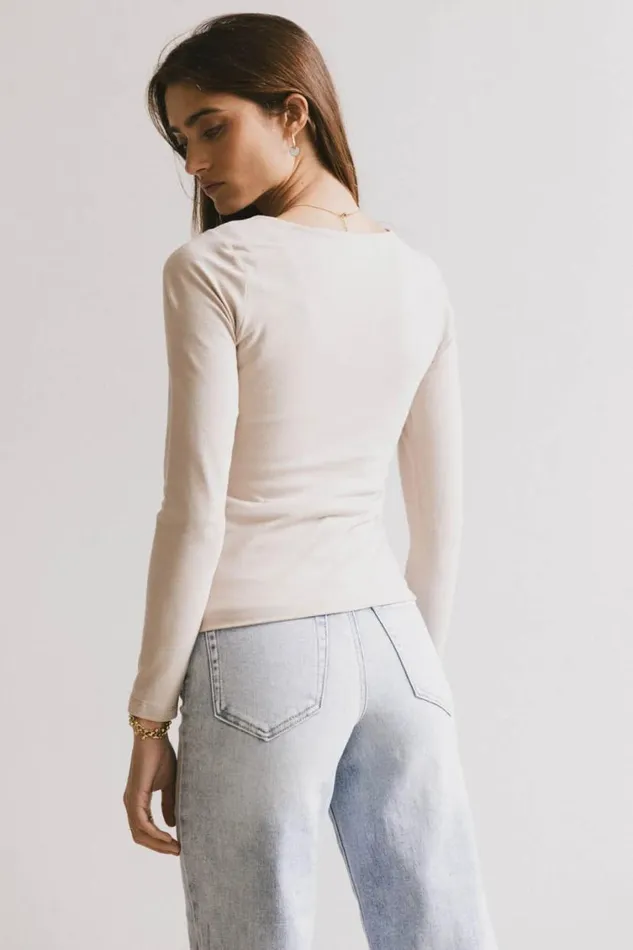 Tops Women Bohme Kendra Basic Top In Fog Fog
