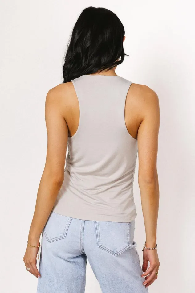 Tops Women Bohme Sleek Jersey Solid Tank In Grey Grey
