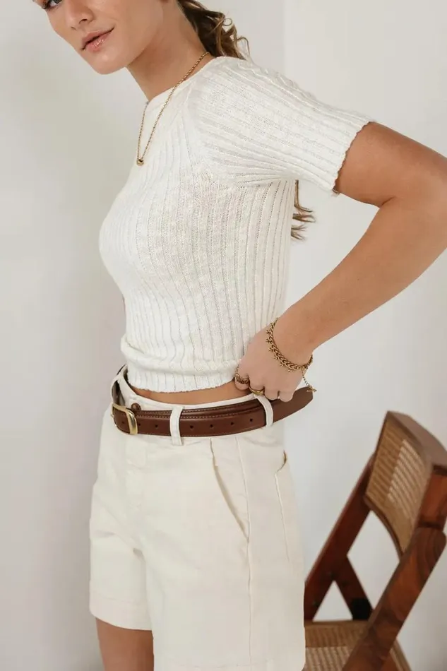 Tops Women Bohme Toni Sweater Top In Cream Cream