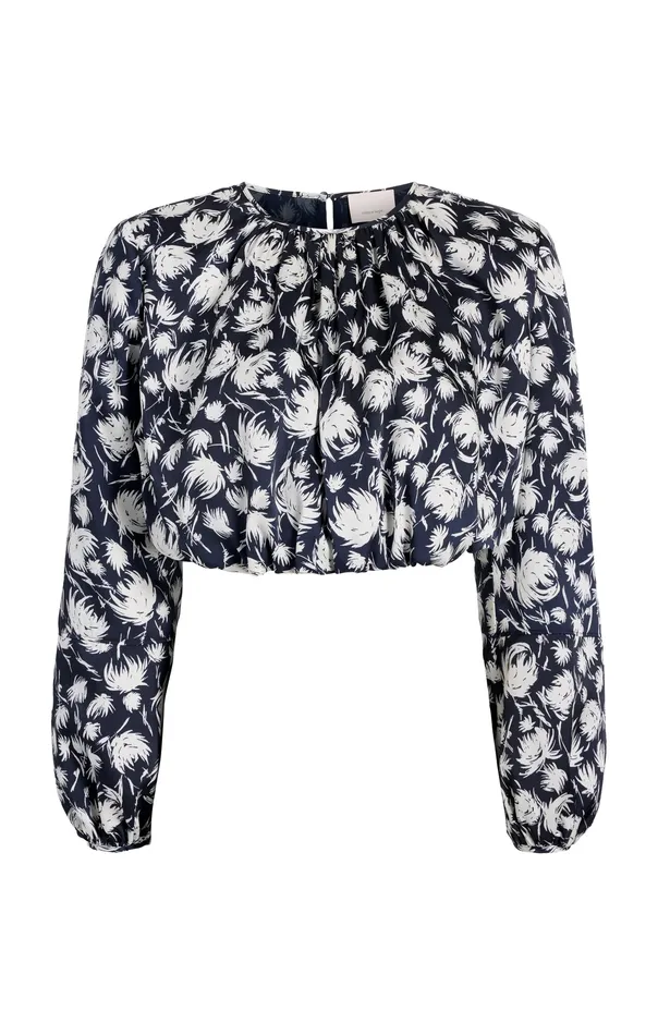 Tops Women Cinq Sept Graphic Floral Kamala Top NavyIvory