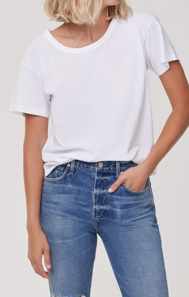 Tops Women Citizens Of Humanity Betty Relaxed TShirt In White White
