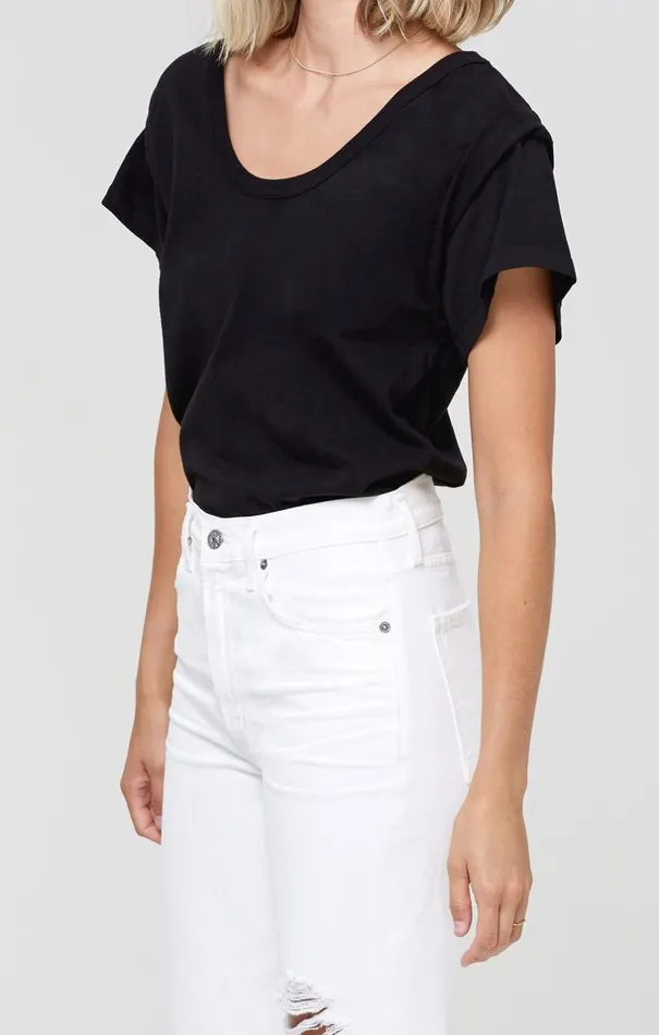 Tops Women Citizens Of Humanity Imani Scoop Neck In Black Black