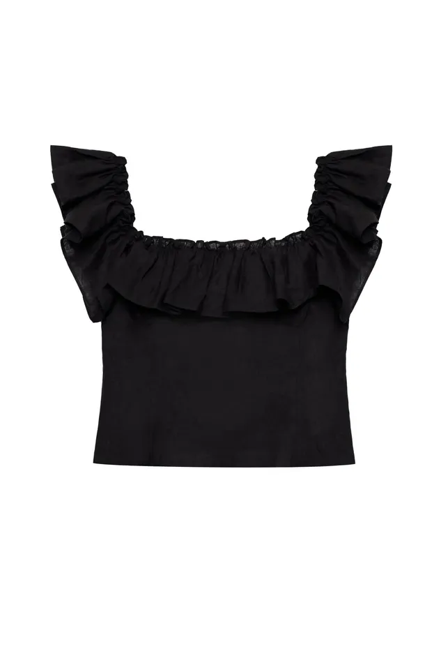 Tops Women RIXO Zinnia Black Tops Women RIXO Zinnia Black