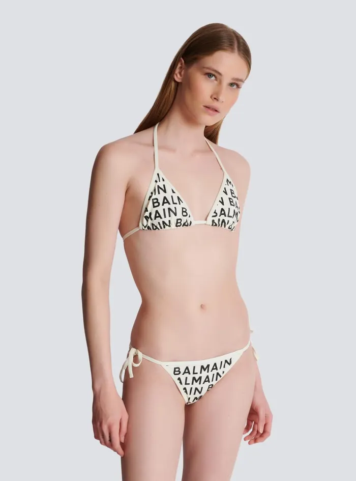 Triangle Bikini Black Women Balmain Swimwear