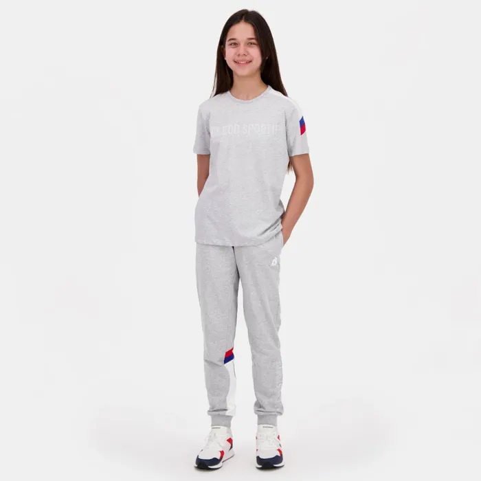 Trousers Kids Le Coq Sportif Tricolore Pantalon Gris Enfant