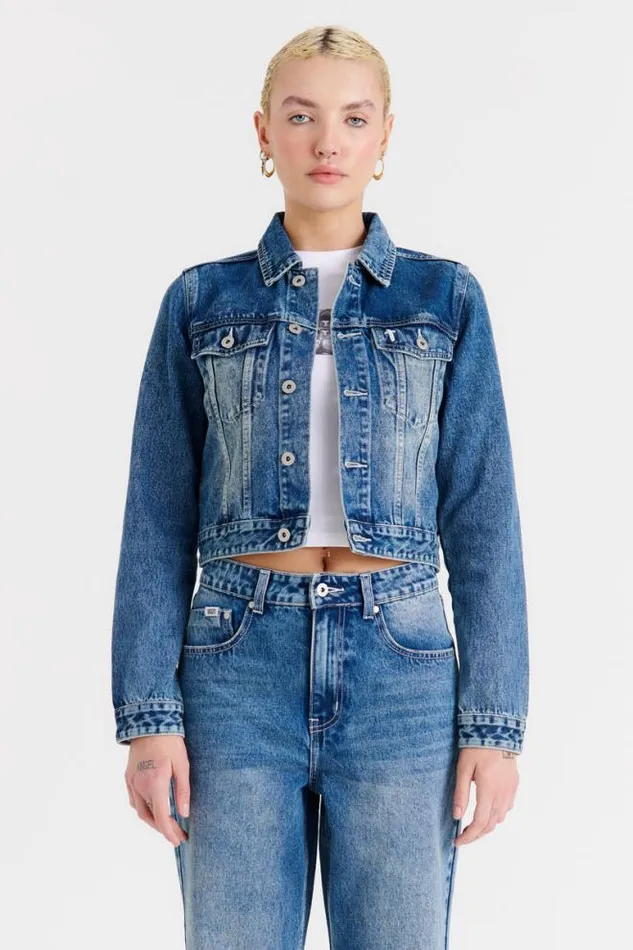 Trucker Denim Jacket Women The Ragged Priest Coats and Jackets