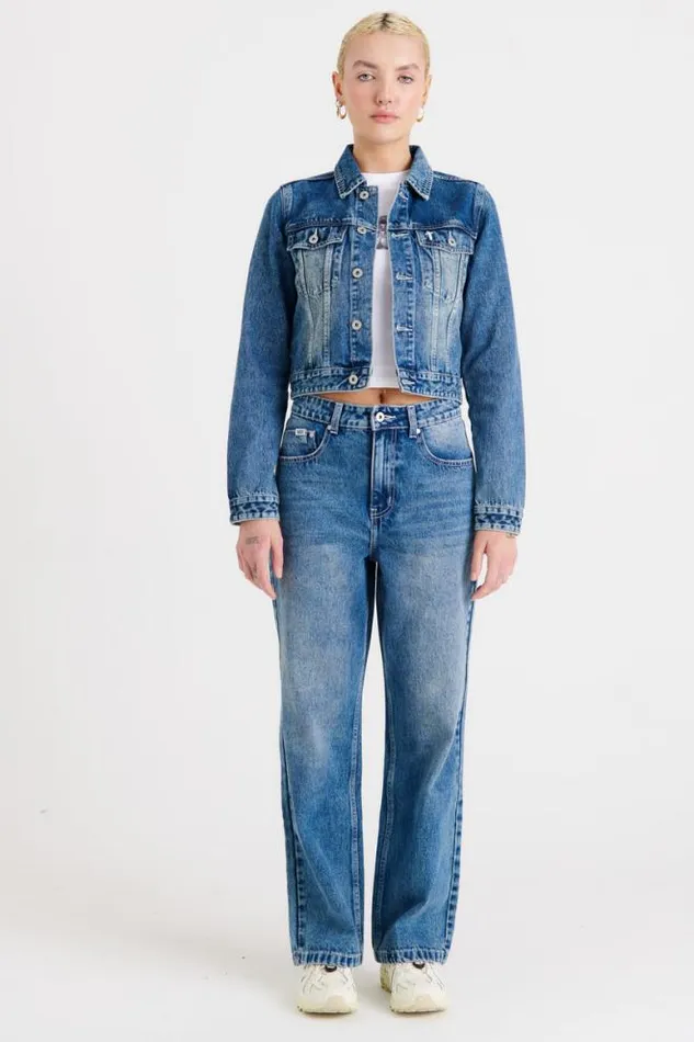 Trucker Denim Jacket Women The Ragged Priest Coats and Jackets