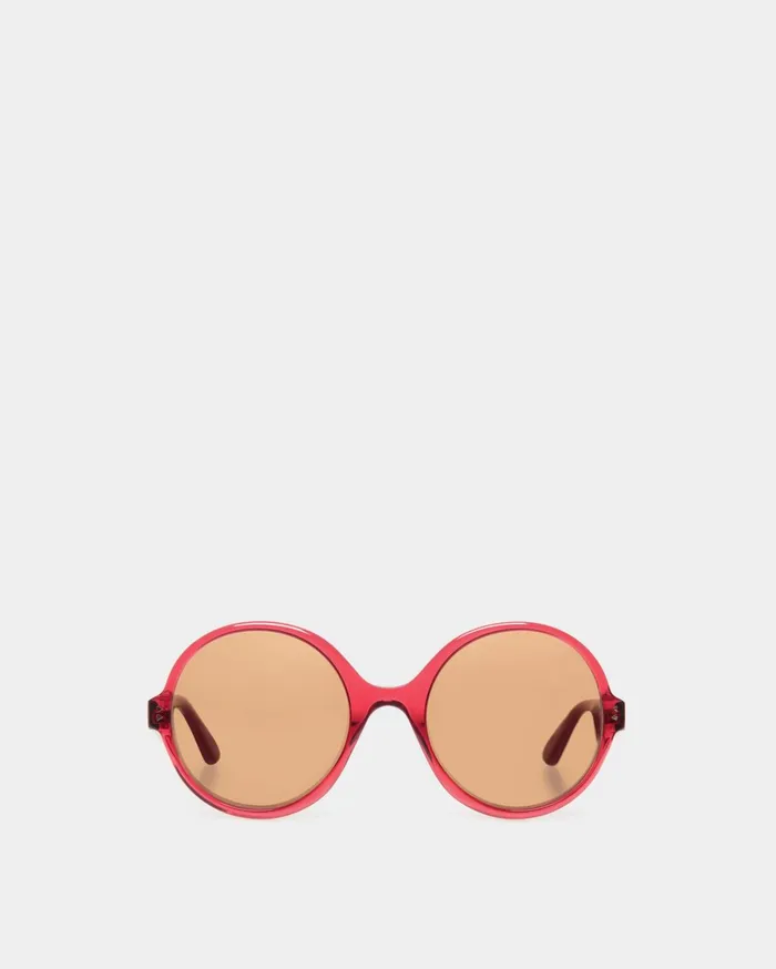 Ursula Sunglasses In Red Acetate Women Bally Sunglasses