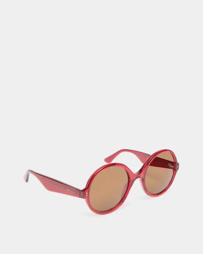 Ursula Sunglasses In Red Acetate Women Bally Sunglasses