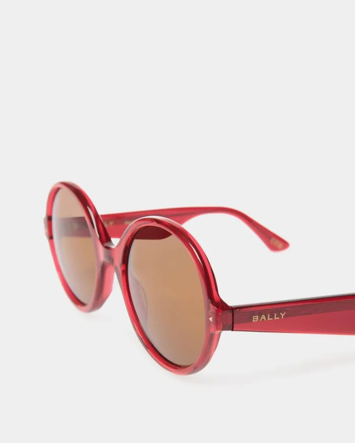 Ursula Sunglasses In Red Acetate Women Bally Sunglasses