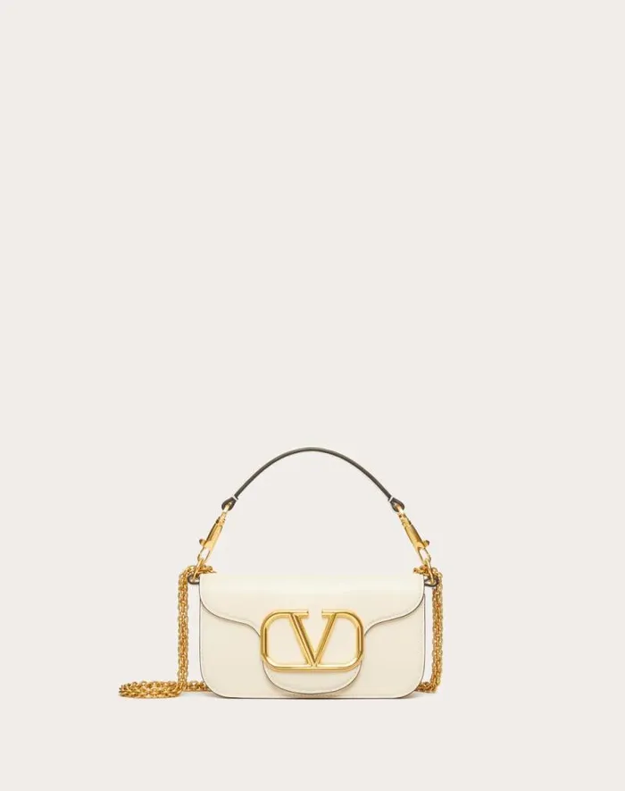 Valentino Shoulder Bags Woman Valentino Garavani Loc Small Shoulder Bag In Calfskin For Woman In Light Ivory Light Ivory Valentino Shoulder Bags Woman Valentino Garavani Loc Small Shoulder Bag In Calfskin For Woman In Light Ivory Light Ivory
