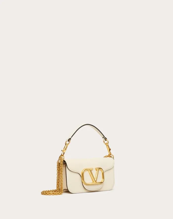Valentino Shoulder Bags Woman Valentino Garavani Loc Small Shoulder Bag In Calfskin For Woman In Light Ivory Light Ivory Valentino Shoulder Bags Woman Valentino Garavani Loc Small Shoulder Bag In Calfskin For Woman In Light Ivory Light Ivory