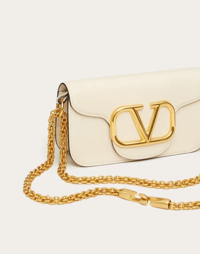 Valentino Shoulder Bags Woman Valentino Garavani Loc Small Shoulder Bag In Calfskin For Woman In Light Ivory Light Ivory Valentino Shoulder Bags Woman Valentino Garavani Loc Small Shoulder Bag In Calfskin For Woman In Light Ivory Light Ivory