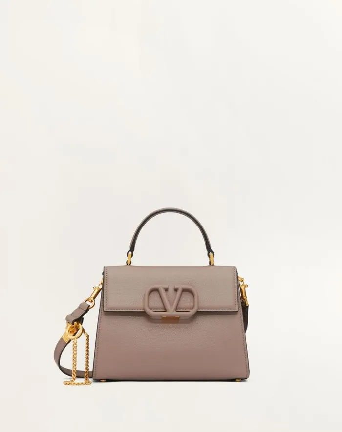 Valentino Top Handle Bags Woman Small Vsling Grainy Calfskin Handbag For Woman In Black Black Valentino Top Handle Bags Woman Small Vsling Grainy Calfskin Handbag For Woman In Black Black