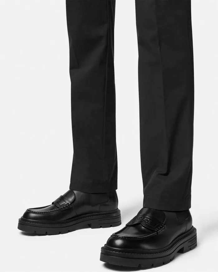 Versace Adriano Loafer Boots Black Men Boots Versace Adriano Loafer Boots Black Men Boots