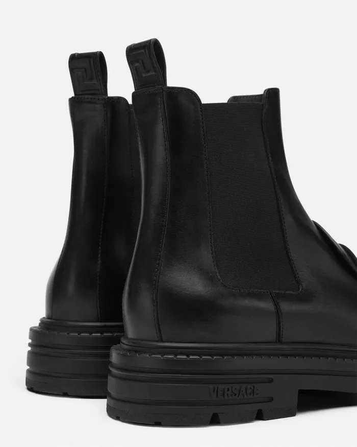 Versace Adriano Loafer Boots Black Men Boots Versace Adriano Loafer Boots Black Men Boots