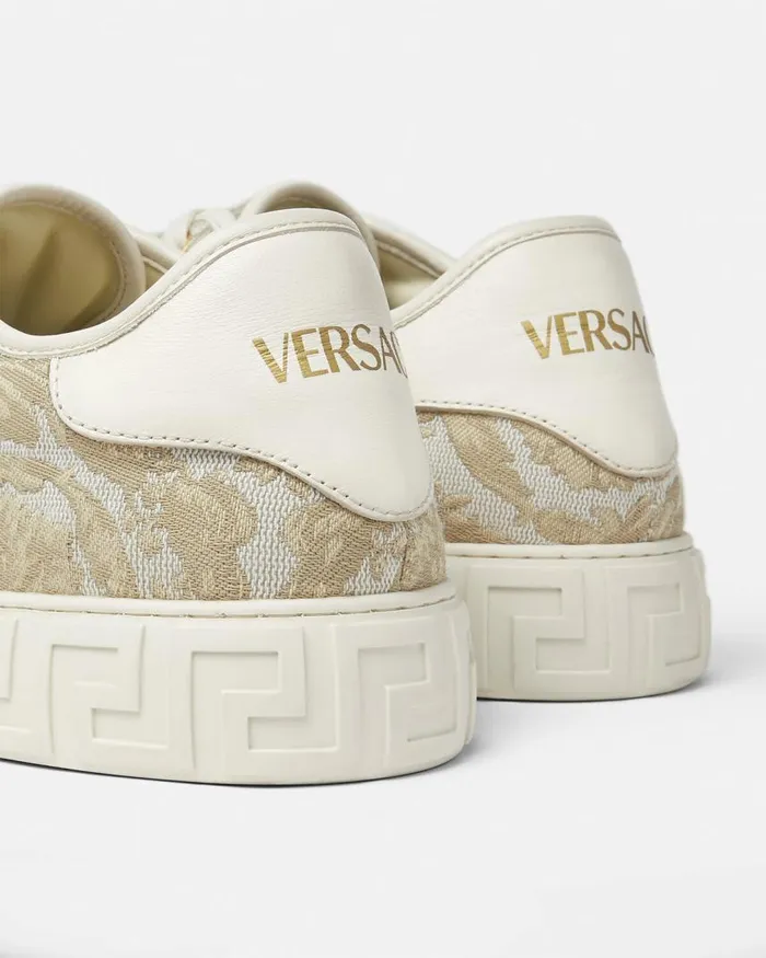 Versace Barocco Greca Sneakers Beigeprint Men Sneakers Versace Barocco Greca Sneakers Beigeprint Men Sneakers