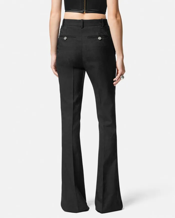 Versace Barocco Jacquard DV Pants Black Women Suits Versace Barocco Jacquard DV Pants Black Women Suits