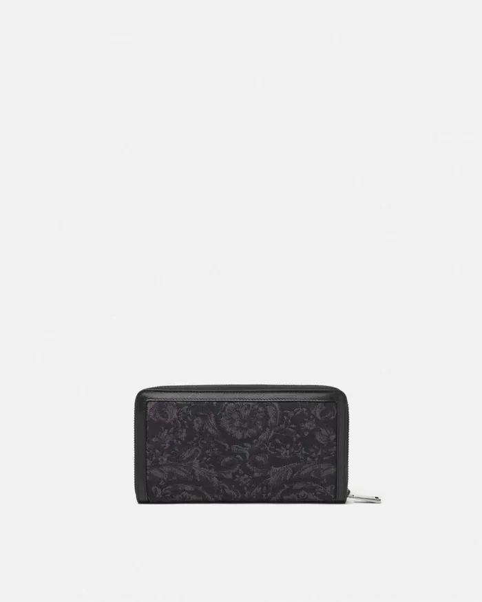 Versace Barocco Jacquard Long Wallet Blackprint WomenMen Wallets Versace Barocco Jacquard Long Wallet Blackprint WomenMen Wallets