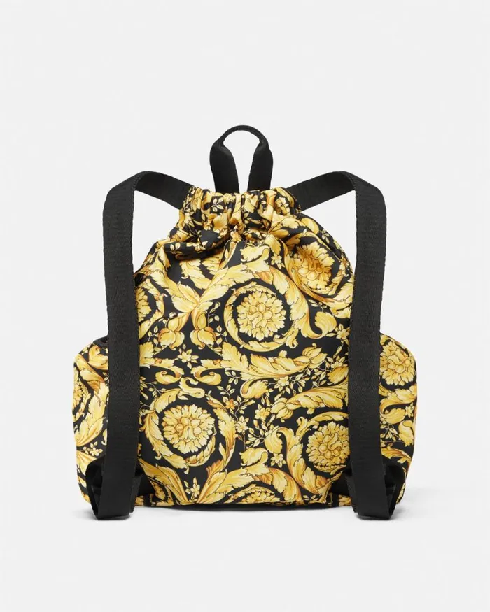 Versace Barocco Kids Drawstring Backpack Black Children Accessories Versace Barocco Kids Drawstring Backpack Black Children Accessories