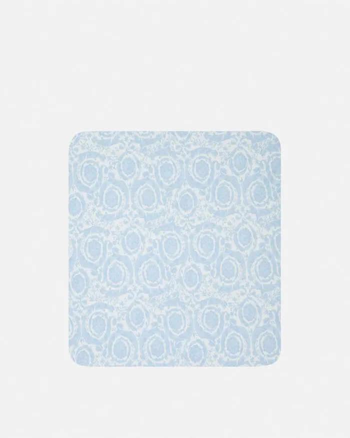 Versace Barocco Padded Baby Blanket Light Blue Children Accessories Versace Barocco Padded Baby Blanket Light Blue Children Accessories
