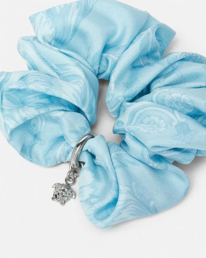Versace Barocco Scrunchie Blue Women Hair Accessories Versace Barocco Scrunchie Blue Women Hair Accessories