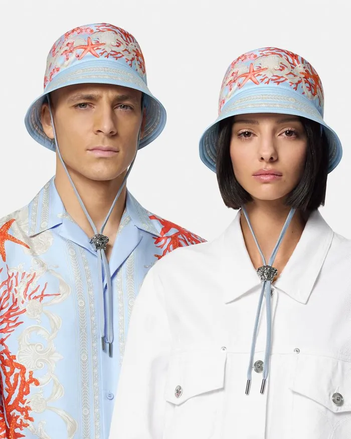 Versace Barocco Sea Bucket Hat Blueprint WomenMen Hats and Caps Versace Barocco Sea Bucket Hat Blueprint WomenMen Hats and Caps