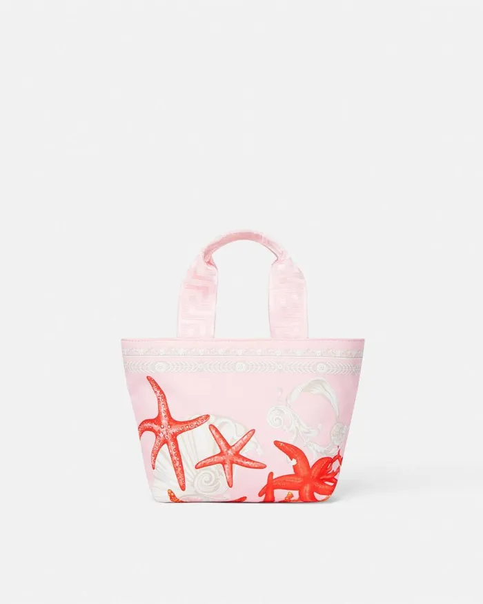 Versace Barocco Sea Canvas Small Tote Light Pink Children Accessories Versace Barocco Sea Canvas Small Tote Light Pink Children Accessories