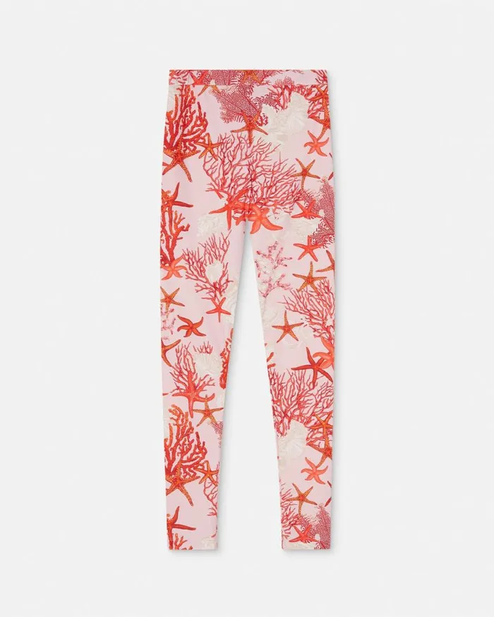 Versace Barocco Sea Leggings Pinkprint Women Pants and Shorts