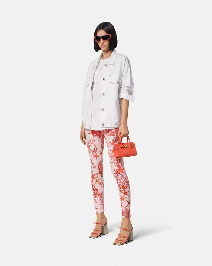 Versace Barocco Sea Leggings Pinkprint Women Pants and Shorts Versace Barocco Sea Leggings Pinkprint Women Pants and Shorts