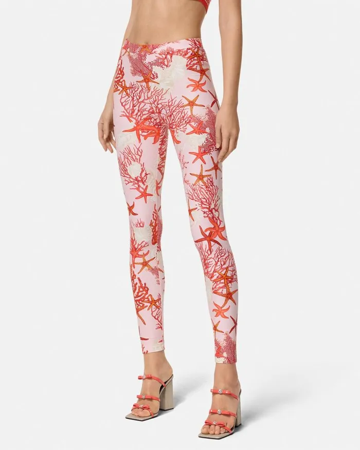 Versace Barocco Sea Leggings Pinkprint Women Pants and Shorts Versace Barocco Sea Leggings Pinkprint Women Pants and Shorts