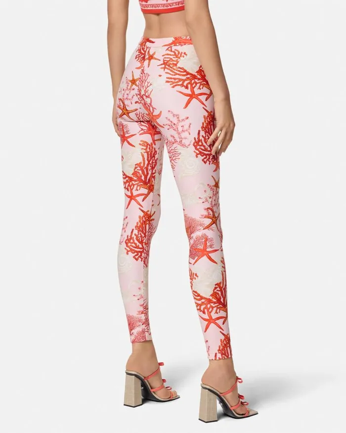 Versace Barocco Sea Leggings Pinkprint Women Pants and Shorts Versace Barocco Sea Leggings Pinkprint Women Pants and Shorts
