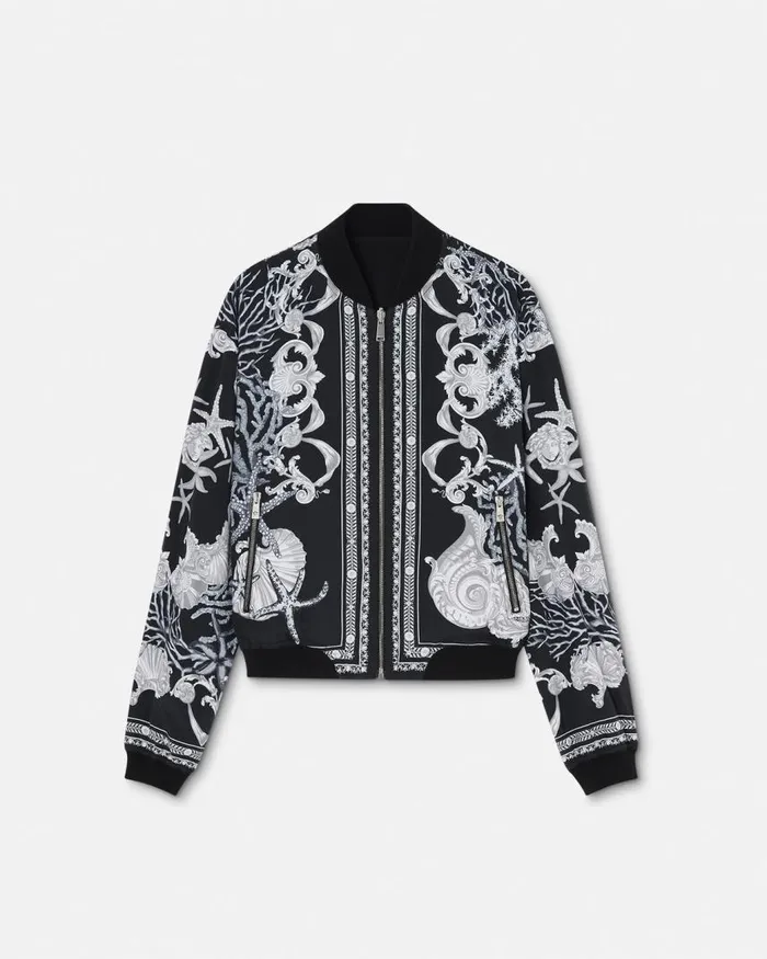 Versace Barocco Sea Reversible Jacket Blackprint Men Jackets and Coats