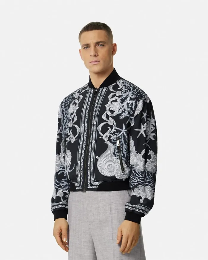Versace Barocco Sea Reversible Jacket Blackprint Men Jackets and Coats Versace Barocco Sea Reversible Jacket Blackprint Men Jackets and Coats